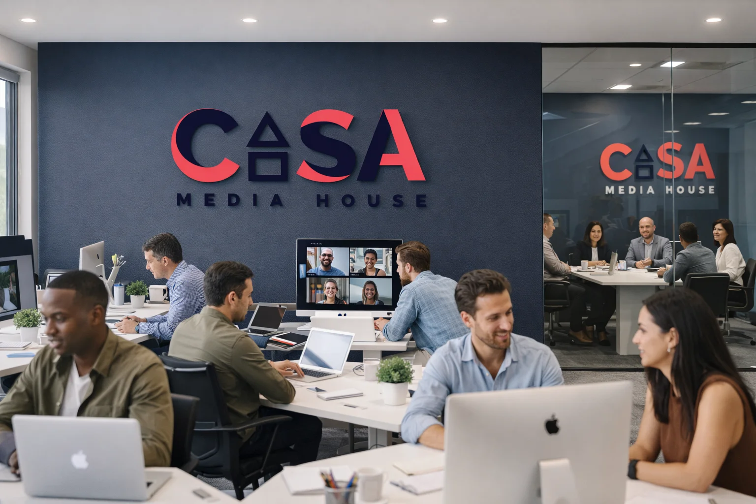 Casa Media House White Label Agency team Working