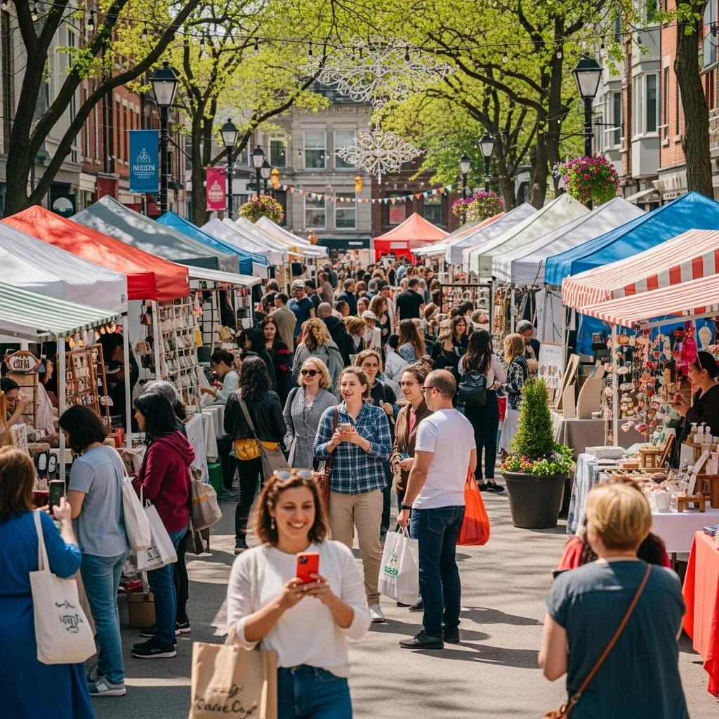 Local event in Toronto featuring small businesses and community engagement for Instagram marketing