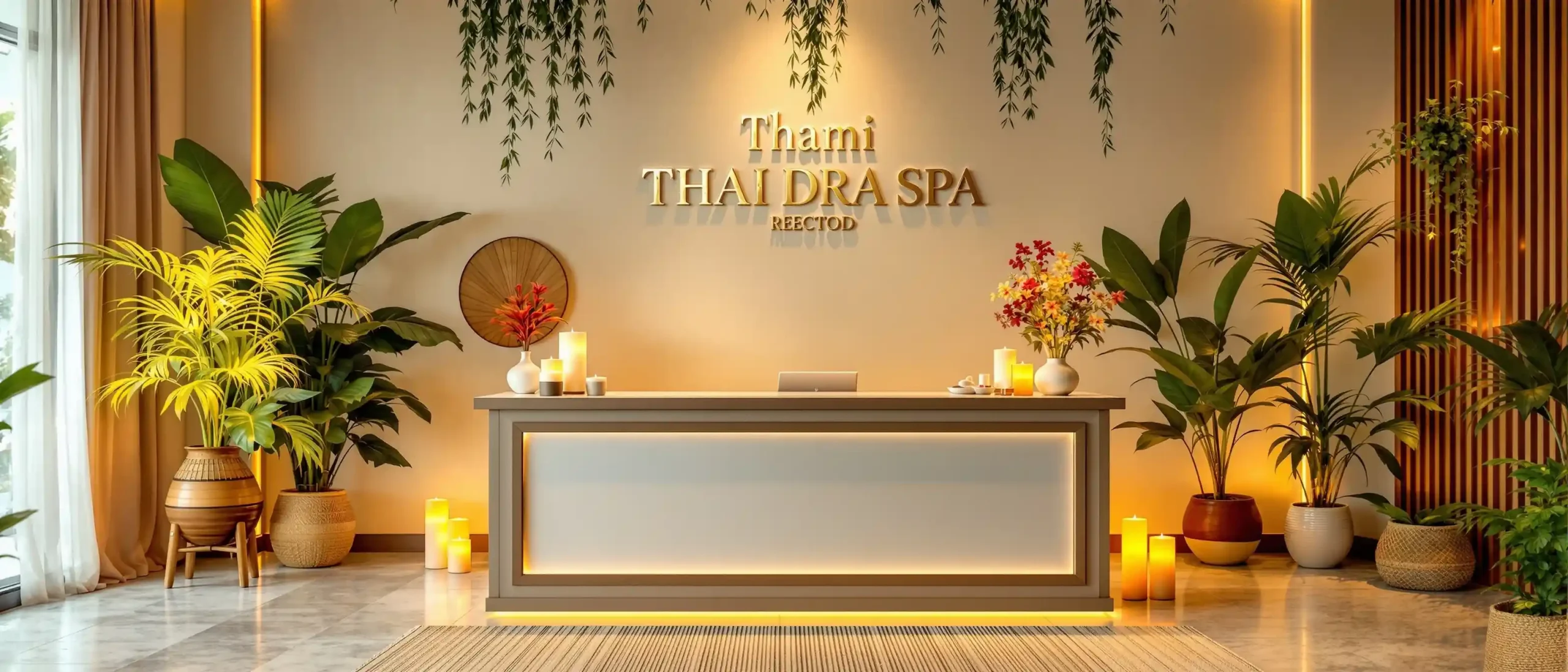 Thai Dra Spa reception area showcasing Golden Thai Massage's local visibility and appointment growth.