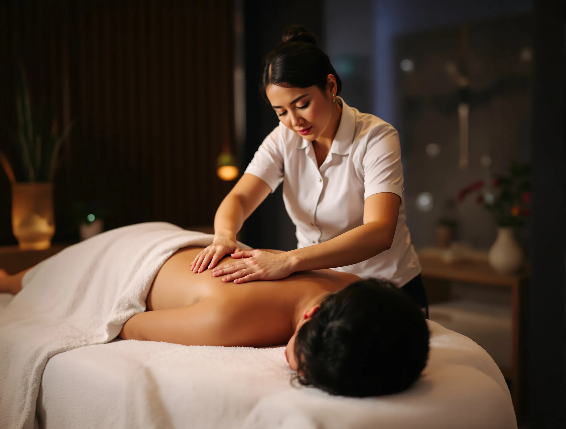 Golden Thai Massage therapist providing relaxation treatment and local search visibility.