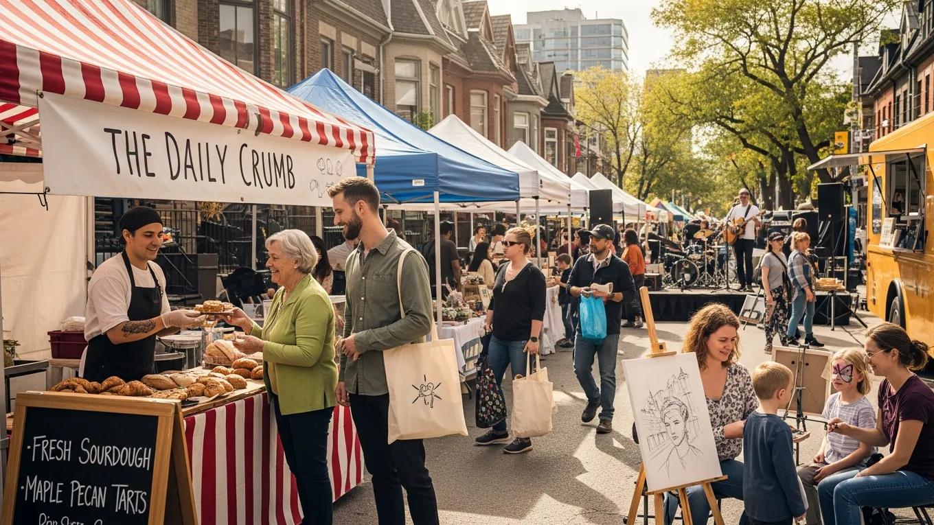 Community event in Toronto showcasing local business engagement and customer interaction
