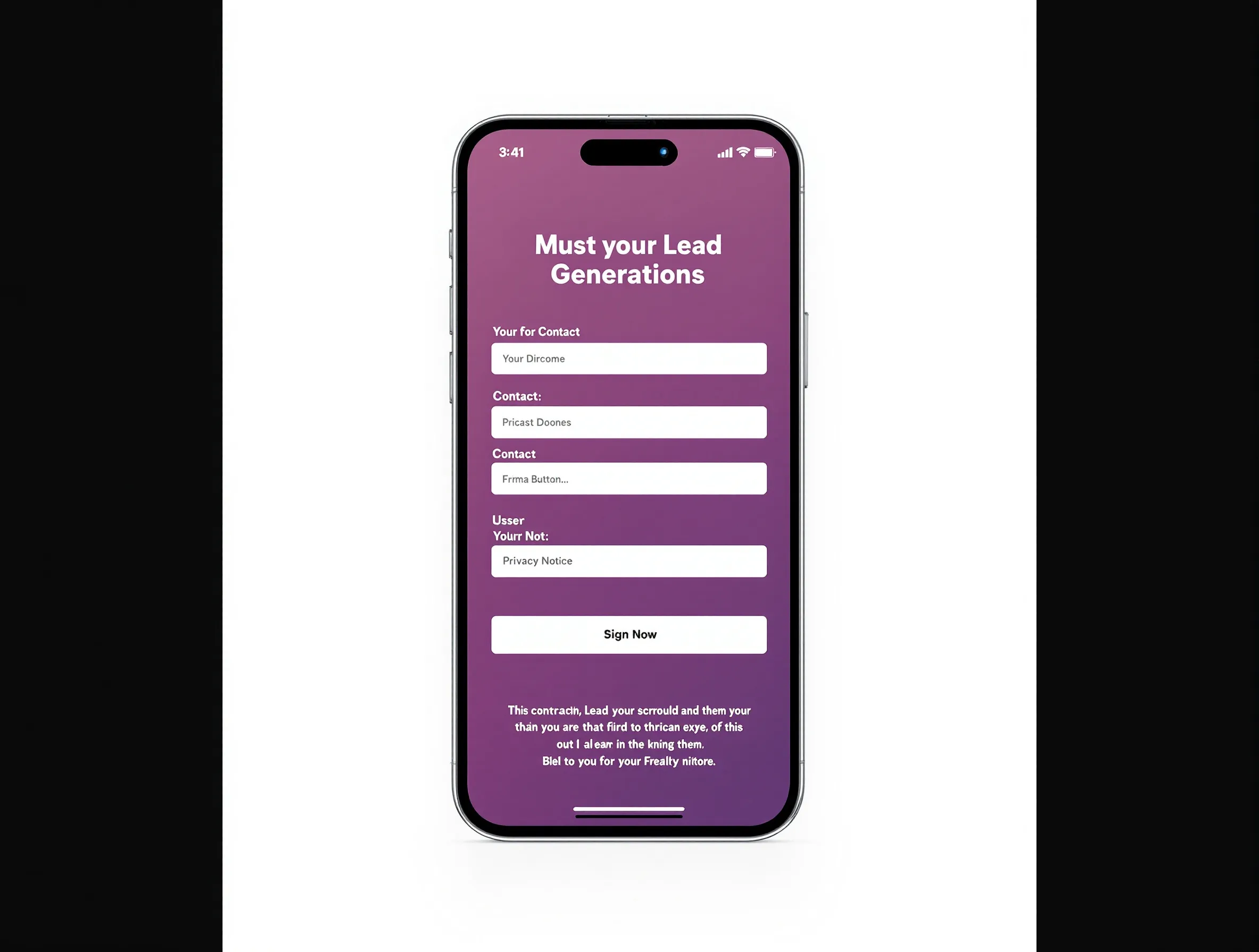 Facebook lead form on mobile device showcasing pre-filled data and custom questions for lead generation.