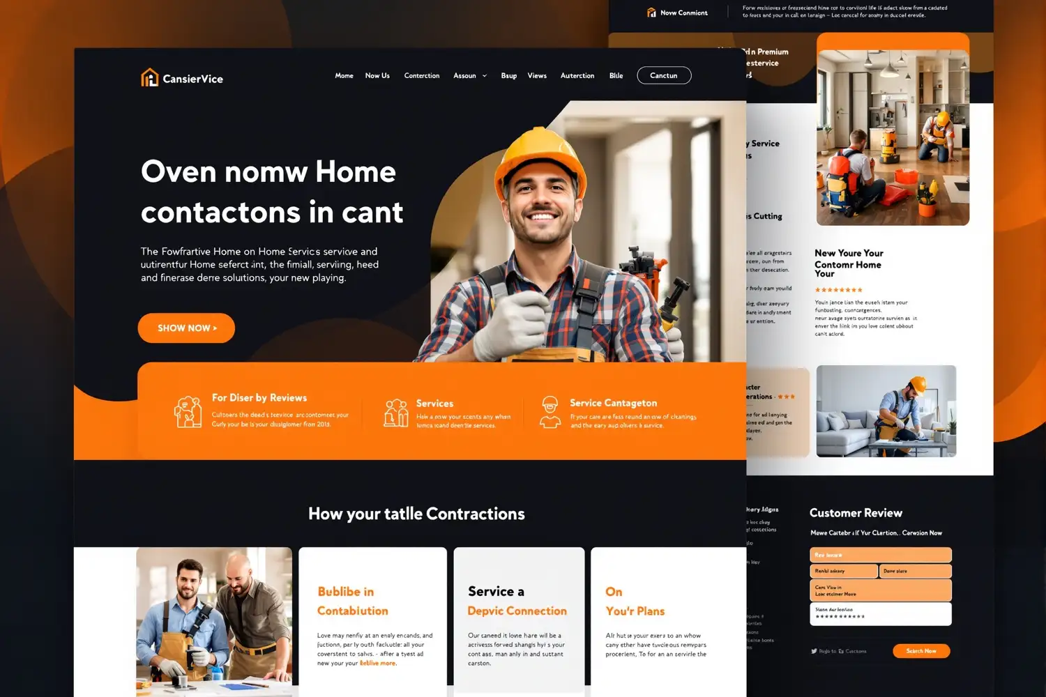 Wix Studio portfolio preview of a service business website design