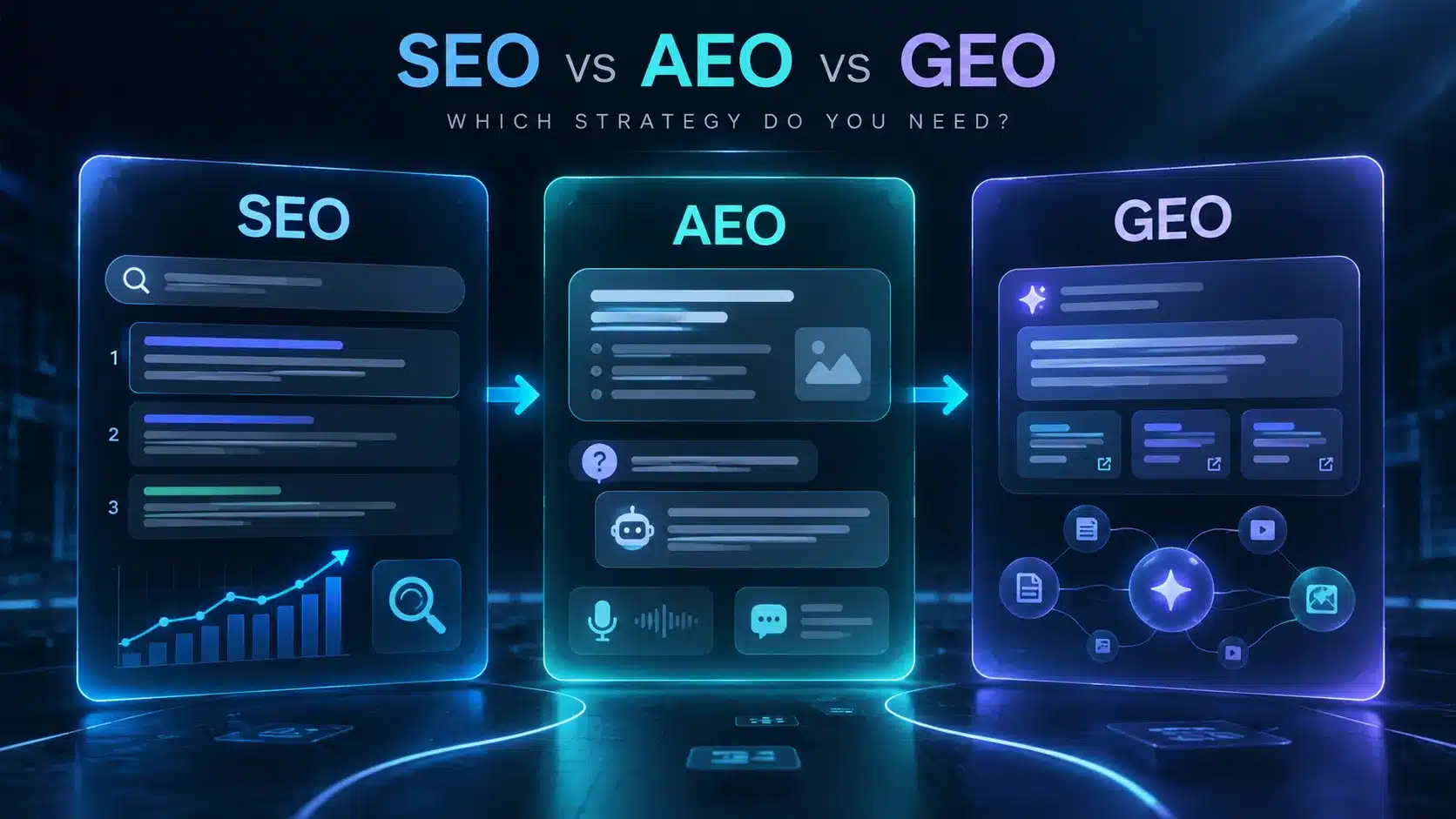 SEO vs AEO vs GEO