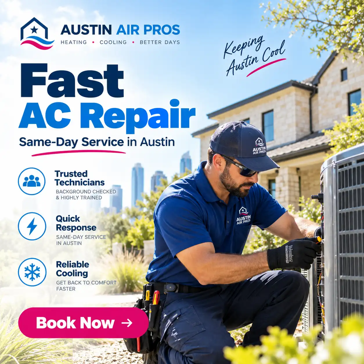 HVAC Facebook ad creative