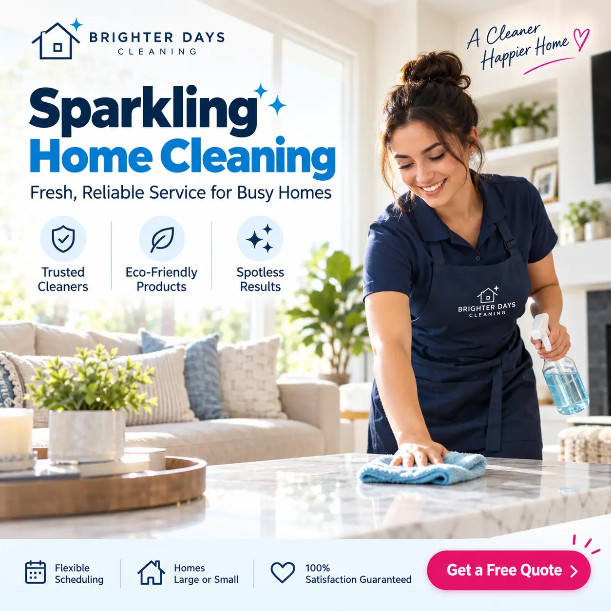 Cleaning company Facebook ad creative
